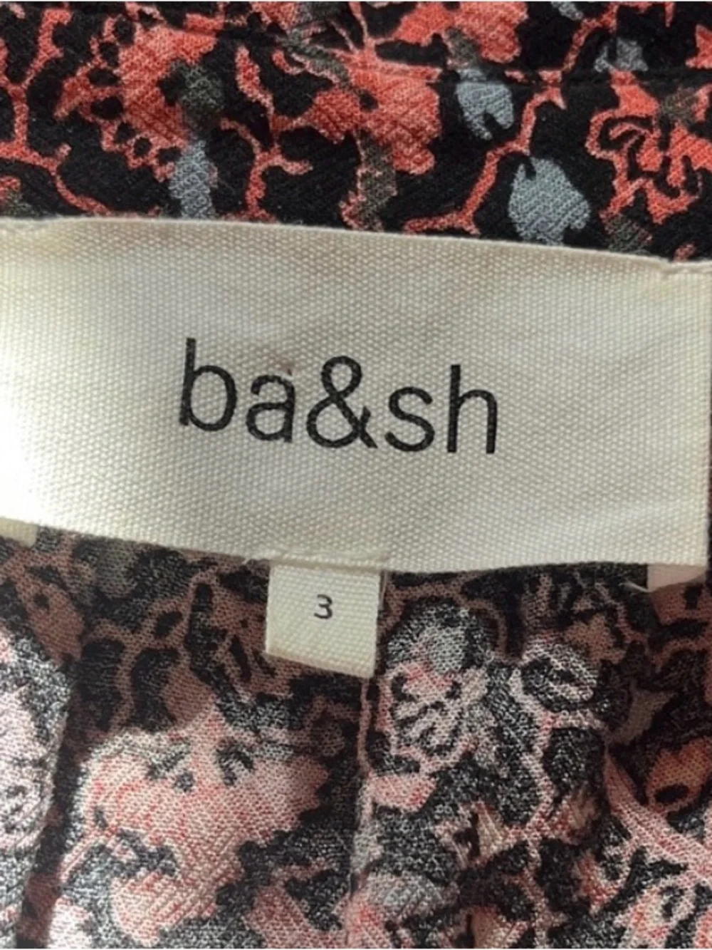 ba&sh dress boho-chic hippie floral flowy SZ 3 Large - Picture 5 of 5